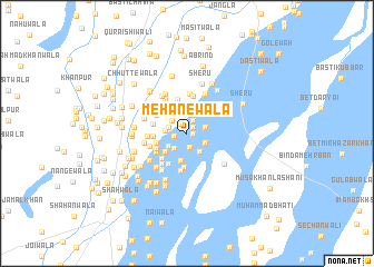 map of Mehānewāla