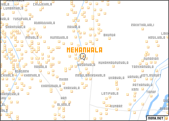 map of Mehānwāla