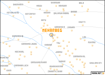 map of Mehar Beg