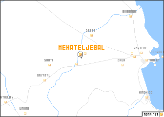 map of Mehātel Jebal