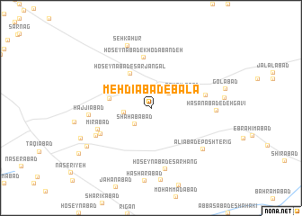 map of Mehdīābād-e Bālā