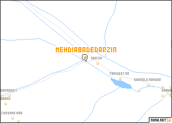 map of Mehdīābād-e Dārzīn