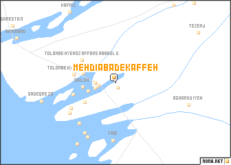 map of Mehdīābād-e Kaffeh