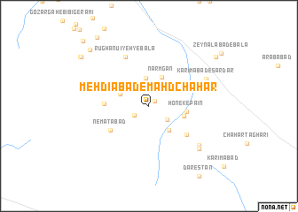 map of Mehdīābād-e Mahd Chahār