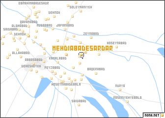 map of Mehdīābād-e Sardār