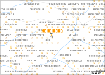 map of Mehdīābād