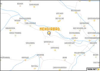 map of Mehdīābād