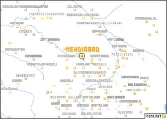 map of Mehdīābād