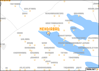 map of Mehdīābād