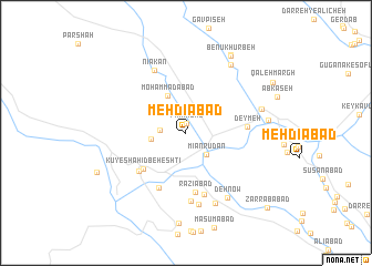 map of Mehdīābād