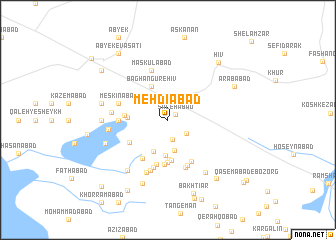 map of Mehdīābād
