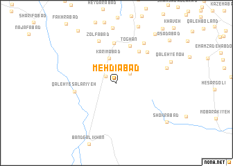 map of Mehdīābād