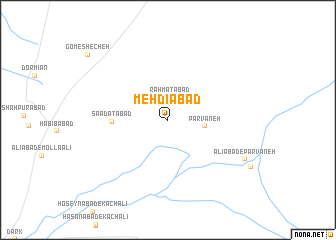 map of Mehdīābād