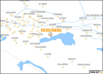 map of Mehdīābād