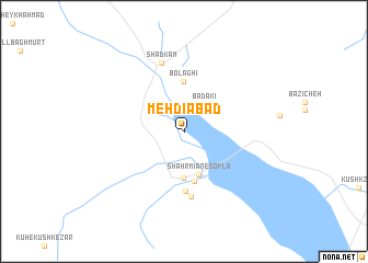map of Mehdīābād