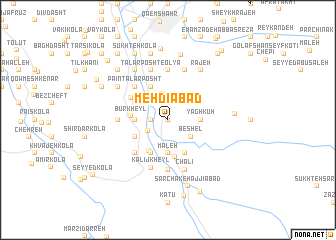 map of Mehdīābād