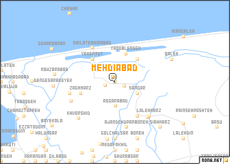 map of Mehdīābād