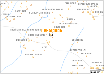 map of Mehdīābād