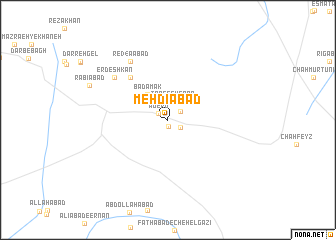 map of Mehdīābād