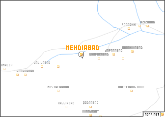 map of Mehdīābād