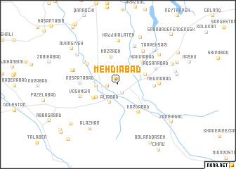 map of Mehdīābād