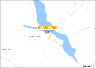 map of Mehdīābād