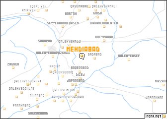 map of Mehdīābād