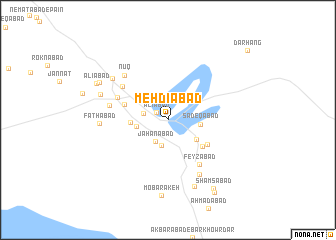 map of Mehdīābād