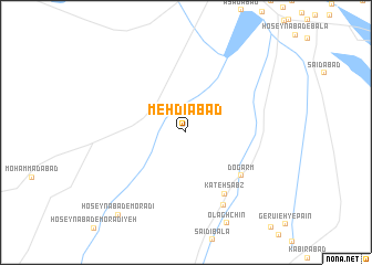 map of Mehdīābād