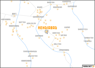 map of Mehdīābād