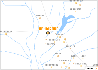 map of Mehdīābād