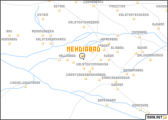 map of Mehdīābād
