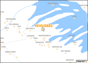 map of Mehdīābād