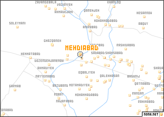 map of Mehdīābād