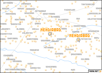 map of Mehdīābād