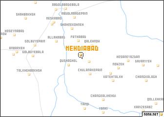 map of Mehdīābād