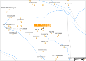 map of Mehdīābād