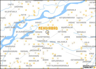 map of Mehdiābād