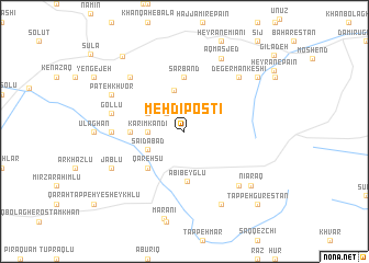 map of Mehdī Postī