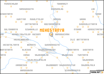 map of Méhestanya