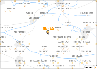 map of Méhes