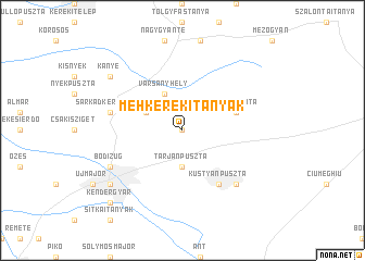 map of Méhkeréki Tanyák