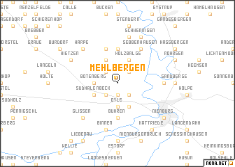 map of Mehlbergen