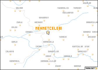 map of Mehmetçelebi