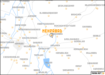 map of Mehrābād