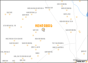 map of Mehrābād