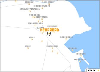 map of Mehrābād