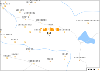 map of Mehrābād