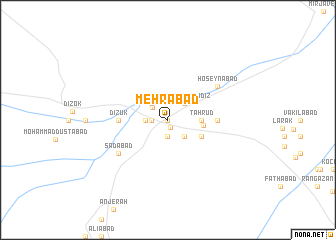 map of Mehrābād