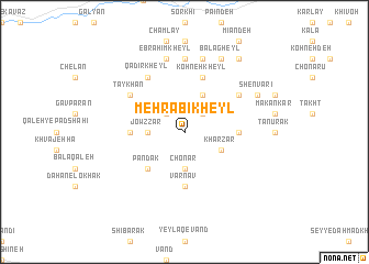 map of Meḩrābī Kheyl